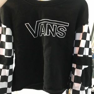 VANS BLACK CHECKERBOARD CROP TOP